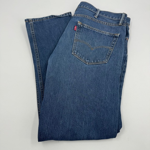 Levi's 505 Jeans Regular Fit Straight Leg Denim Blue‎ Jeans 40 x 32 - Picture 1 of 13